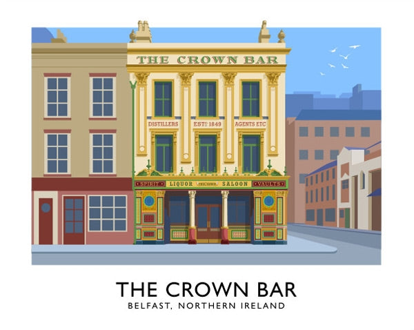 Belfast - The Crown Bar Unframed 70x50