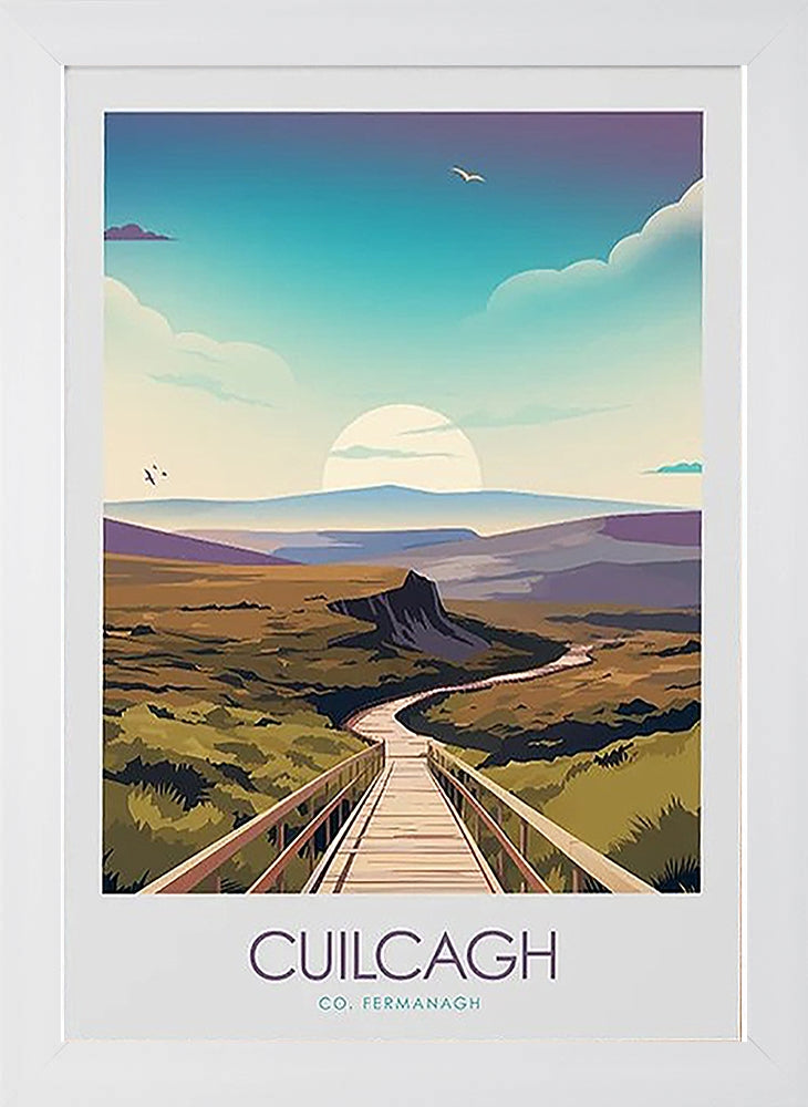 Co Fermanagh - Cuilcagh - Flat White Frame