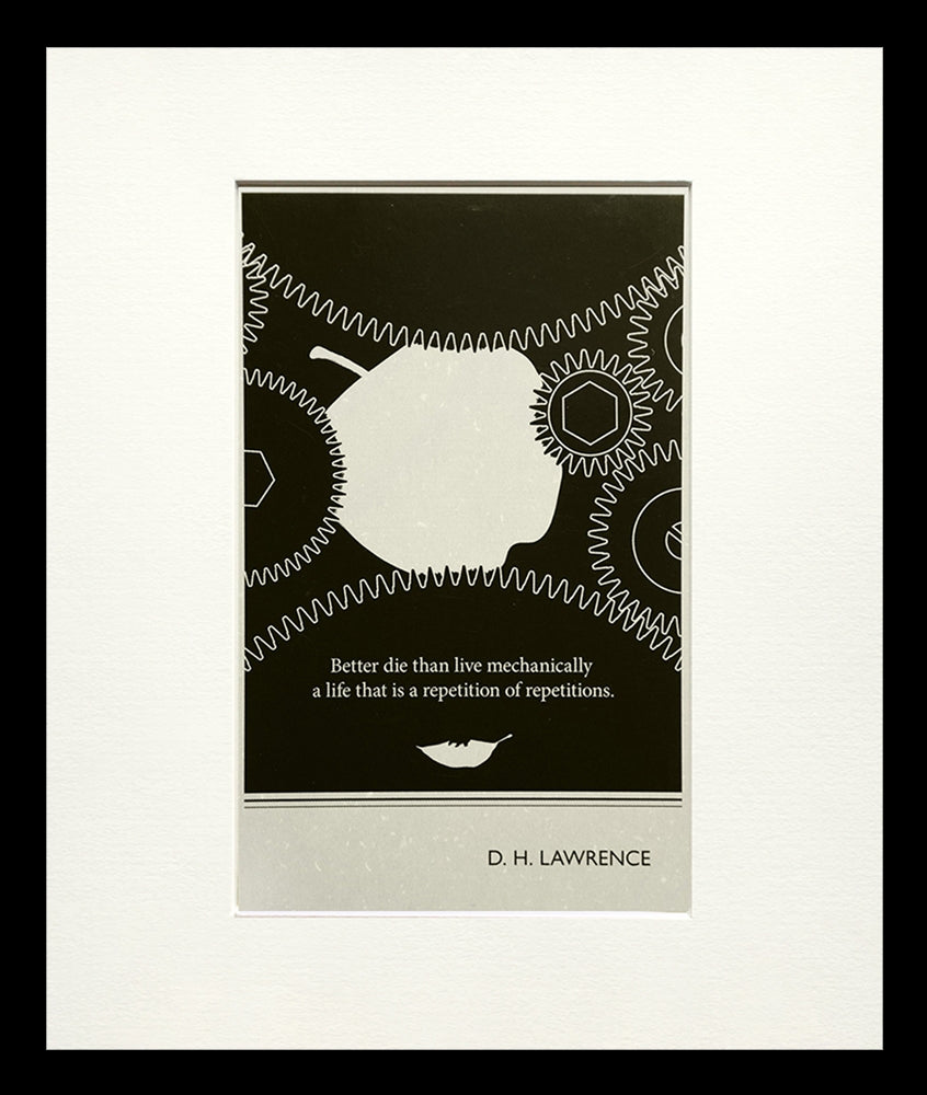 Postcard - D. H. Lawrence Small Flat Black Frame