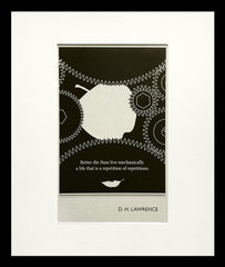 Postcard - D. H. Lawrence Small Flat Black Frame