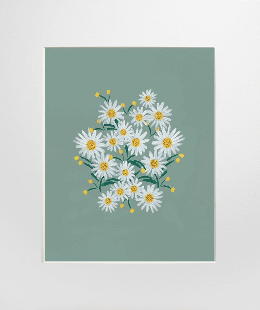 Daisies Sage - Unframed