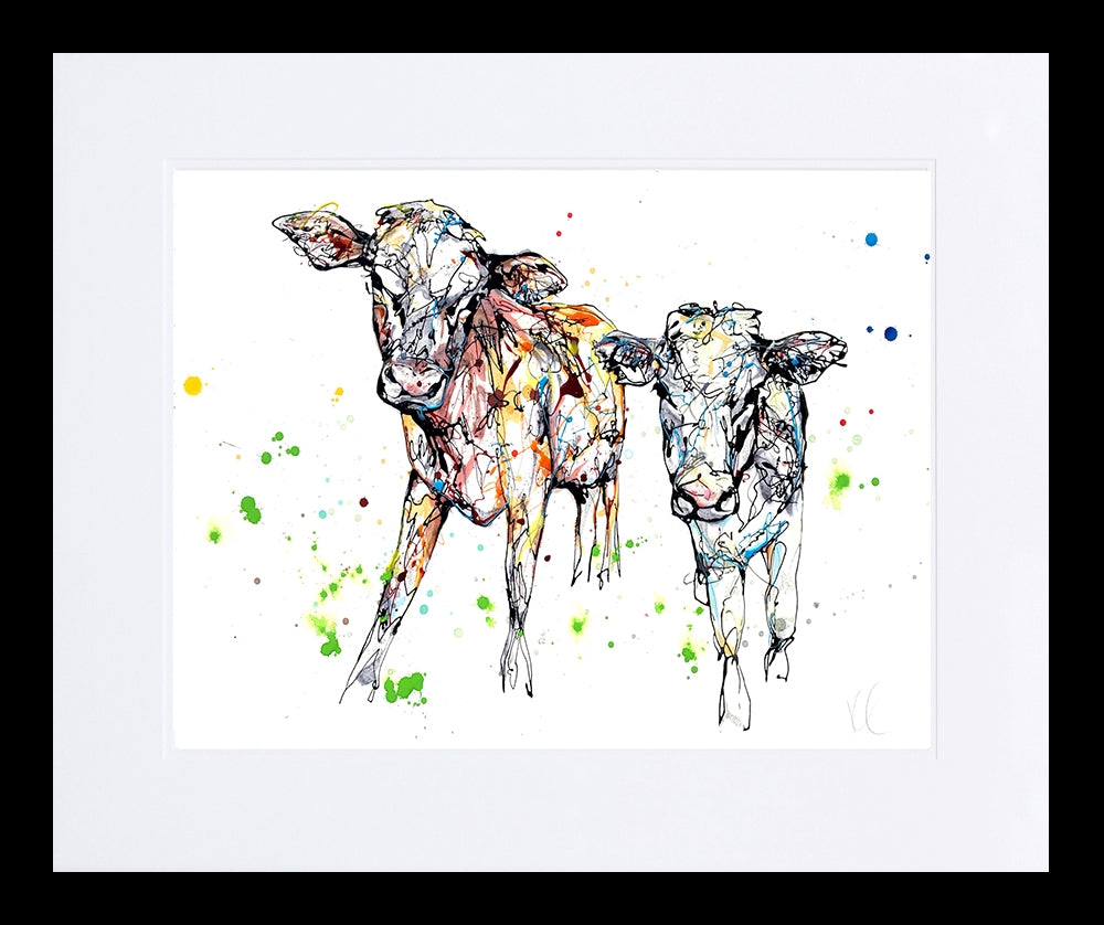 Print Ltd Edition Animals - Daisy and dot Frame Black