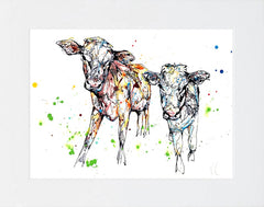 Print Ltd Edition Animals - Daisy and Dot Unframed