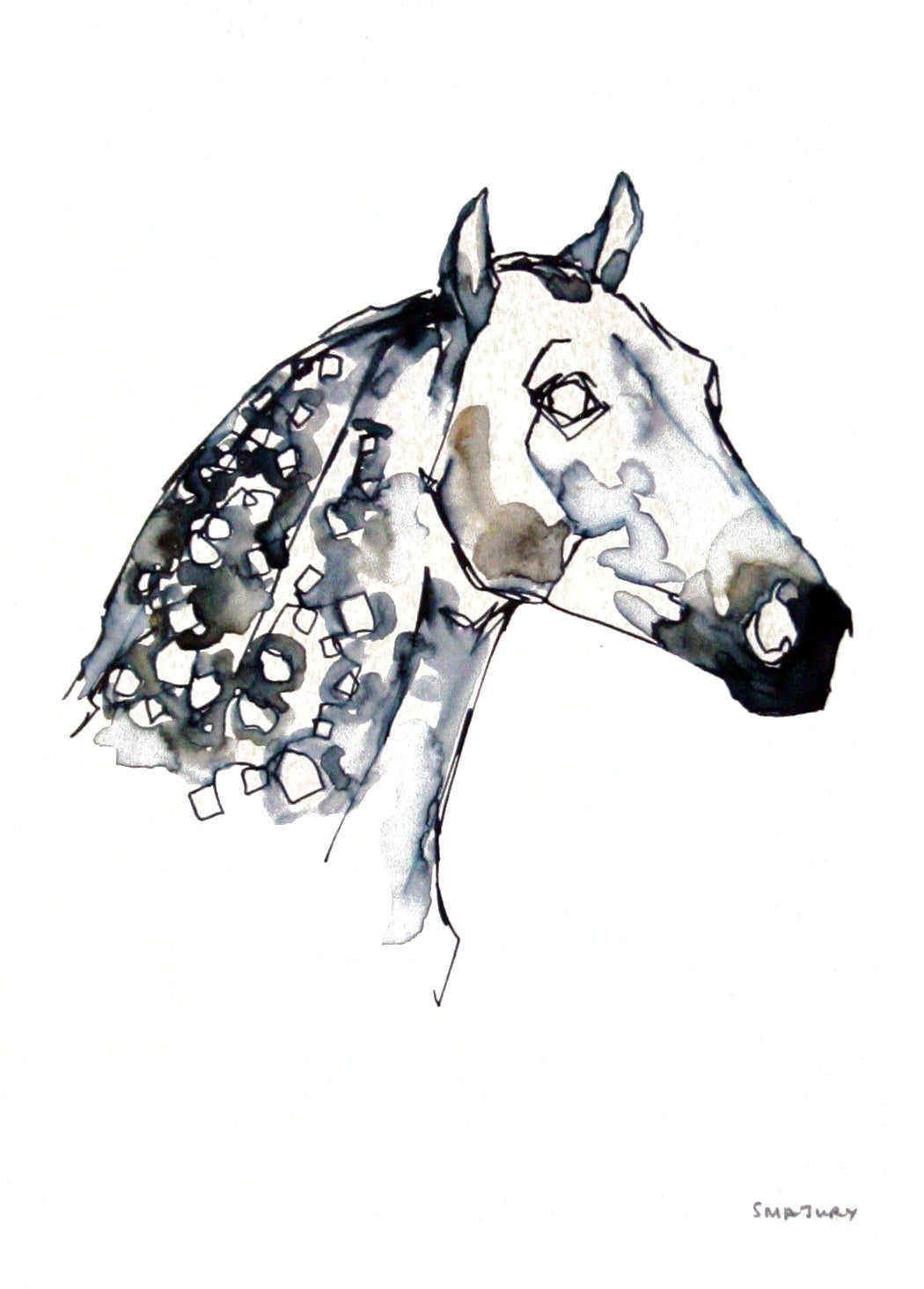 Animals Horse - Dappled Horse Colour-Standard-Unframed