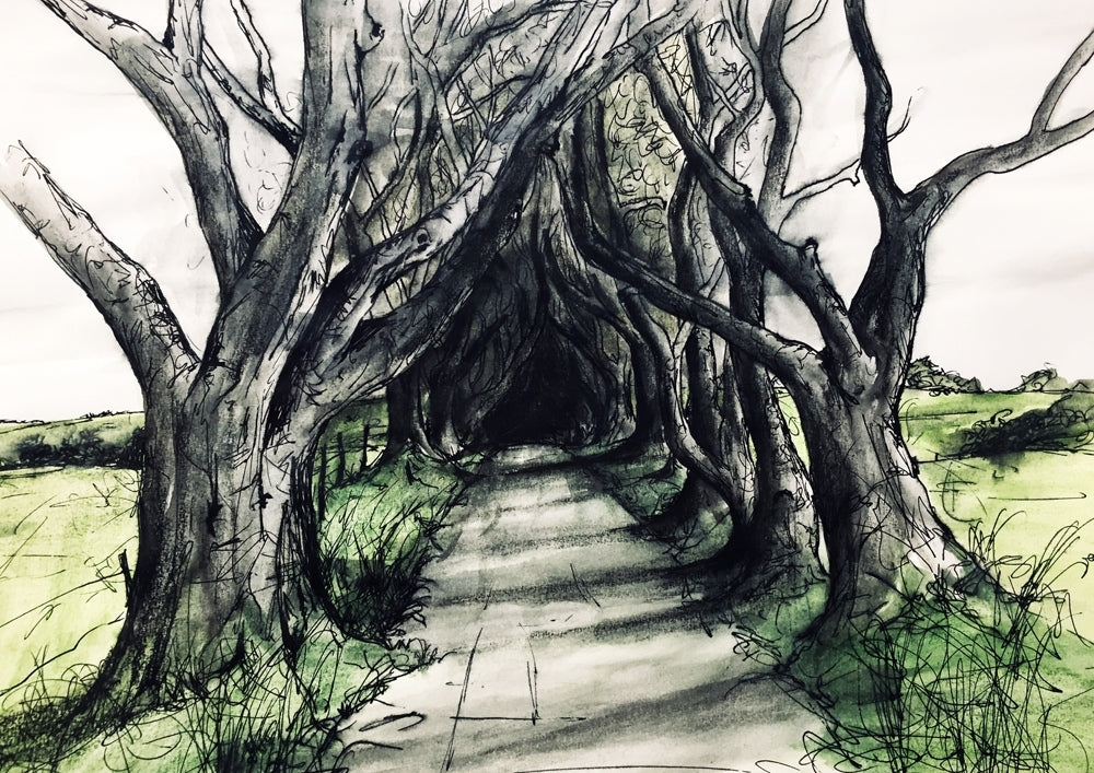 Sketchbook on Paper - Dark Hedges