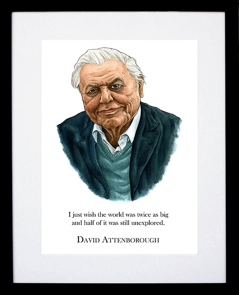 Other - David Attenborough Quote Black Frame