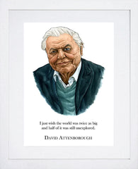 Other - David Attenborough Quote White Frame