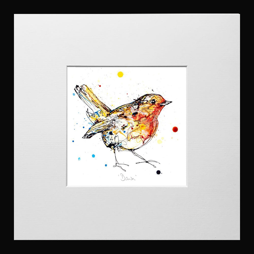 Print Open Edition Animals - Dawn-12 x 12-Small Flat Black Frame