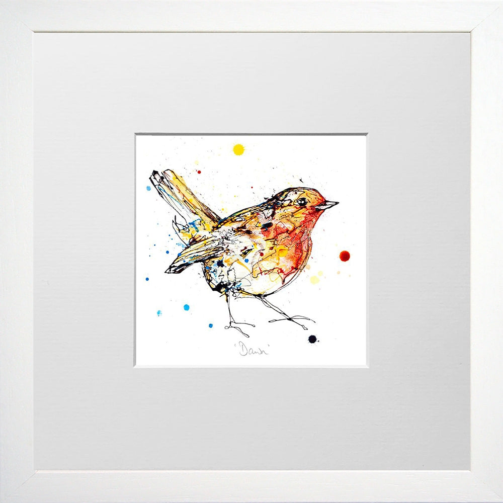 Print Open Edition Animals - Dawn-12 x 12-Small Flat White Frame