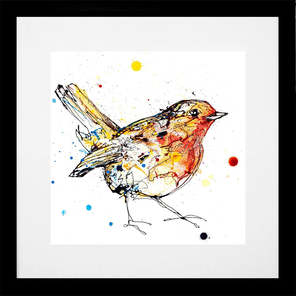 Print Open Edition Animals - Dawn-30 x 30-Black Box Frame (With Mount)