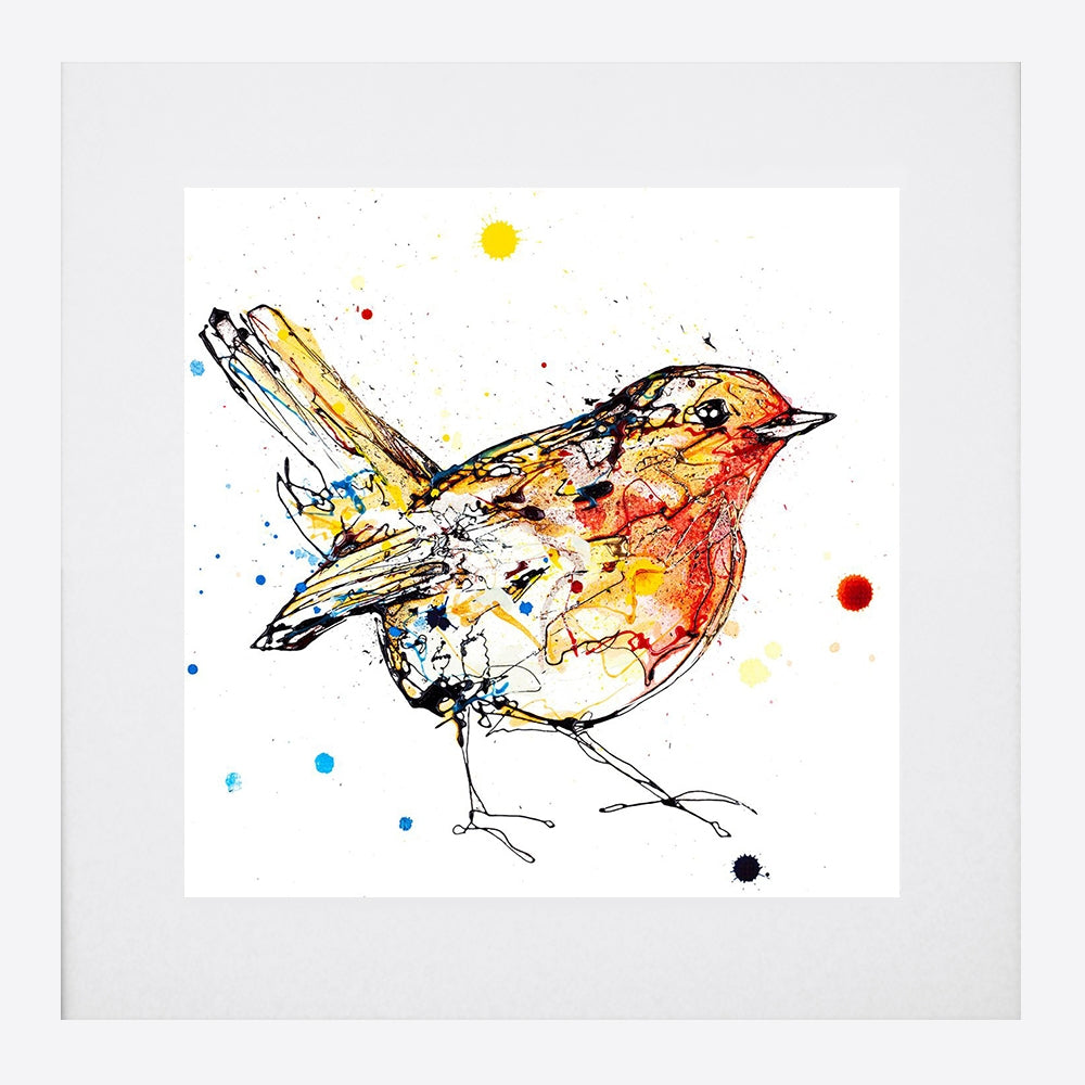 Print Open Edition Animals - Dawn-30 x 30-White Box Frame (With Mount)