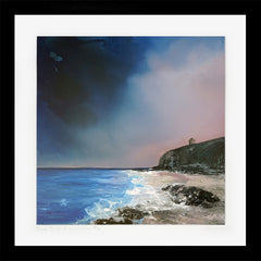 Print - Dusk Falls at Mussenden - Black Box Frame