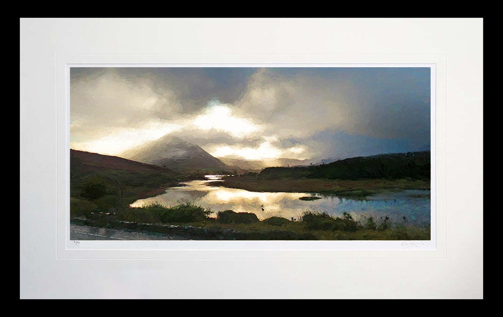 Co Donegal - Dawn's Early Light - Flat Black Frame