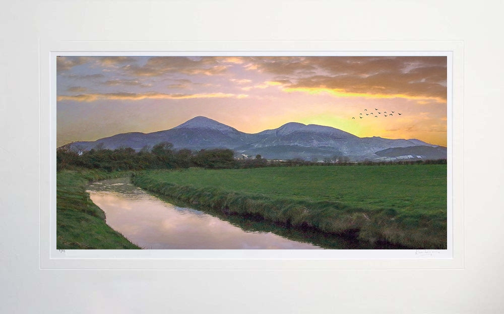Co Down - Days End, The Mourne Mountains-71 x 45-Unframed