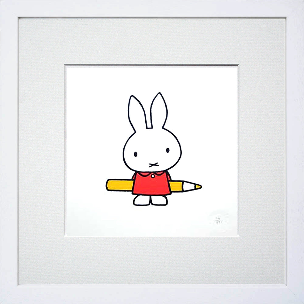 Miffy With A Pencil Framed