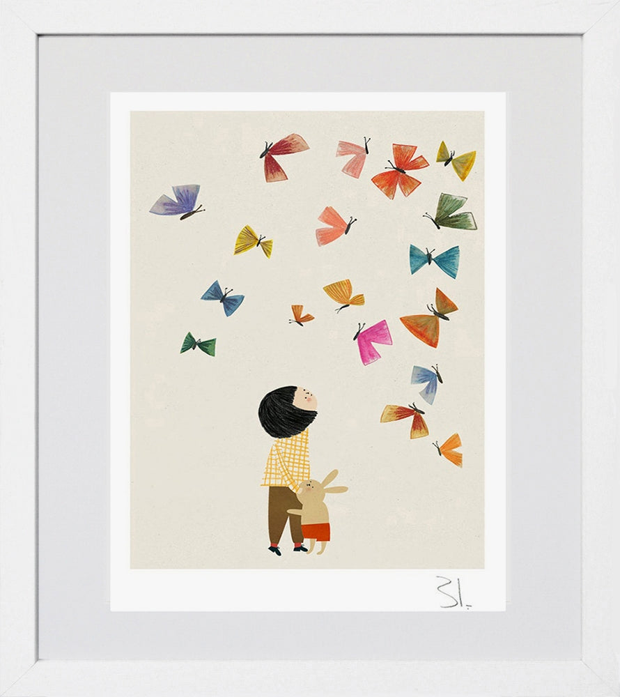 Dear Bunny White Frame
