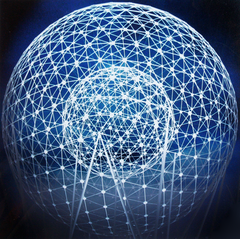 Rise Sculpture In Blue