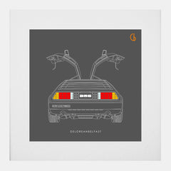 Belfast Delorean-29 x 29-White Box Frame