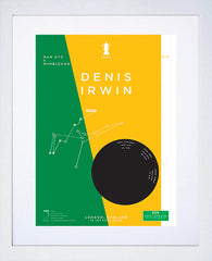 Man Utd - Denis Irwin vs Wimbledon 1994-30 x 42-White Box Frame