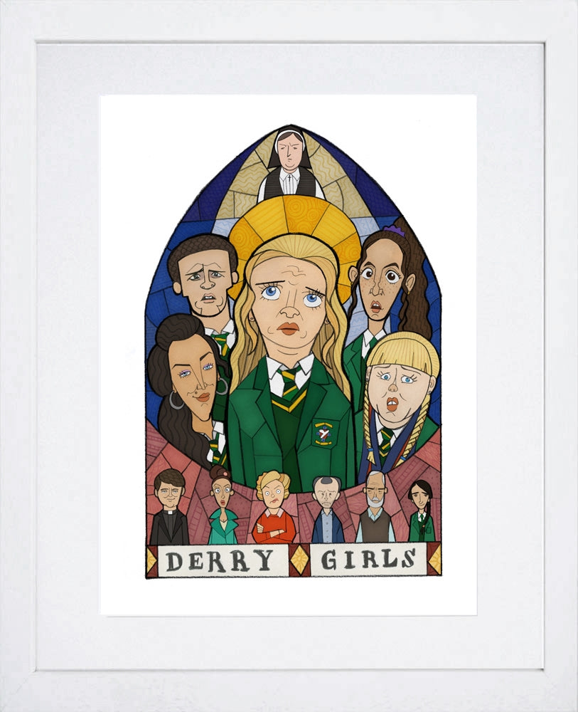 Derry Girls Frame White