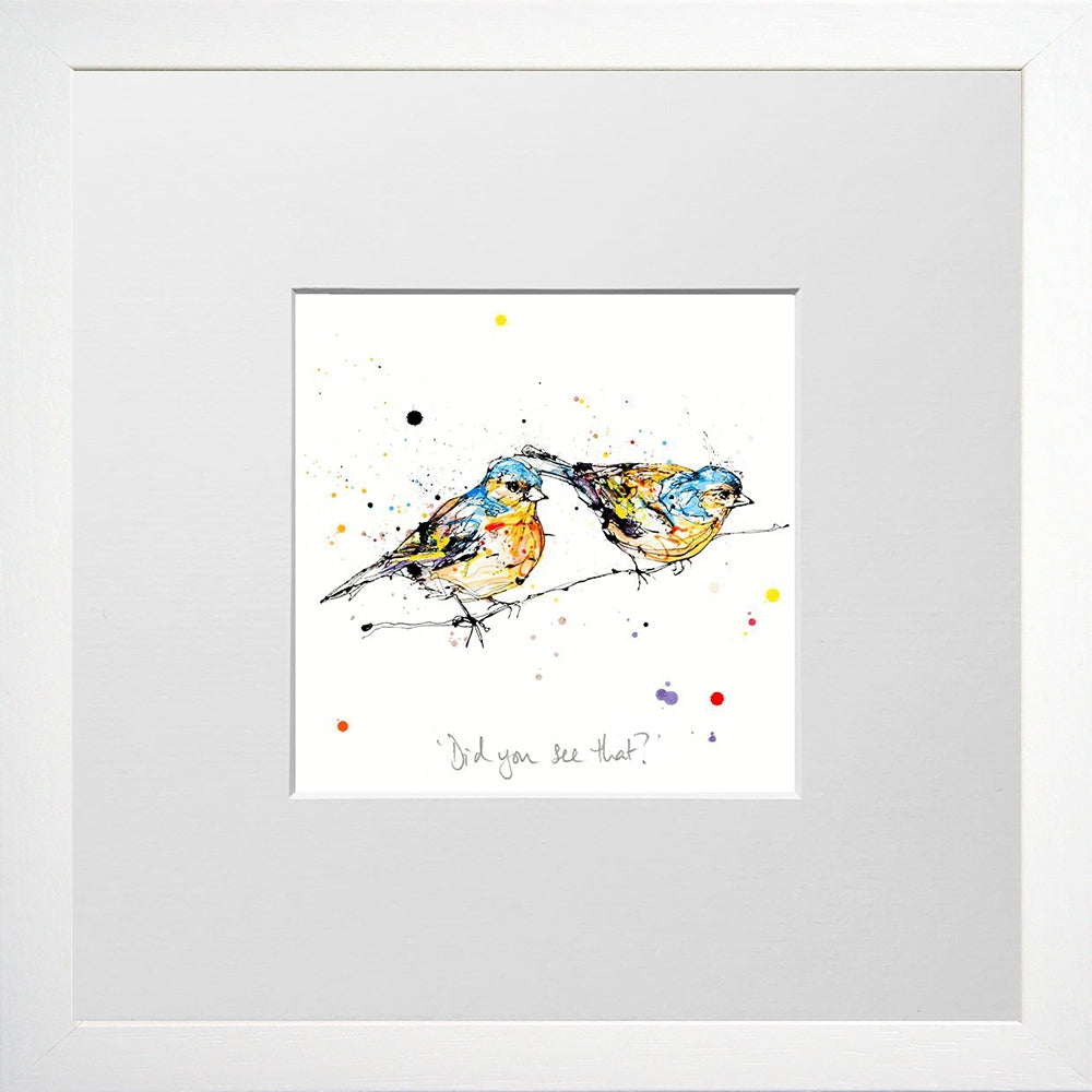 Print Open Edition Animals - Did You See That? -12 x 12-Small Flat White Frame