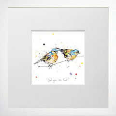 Print Open Edition Animals - Did You See That? -12 x 12-Small Flat White Frame