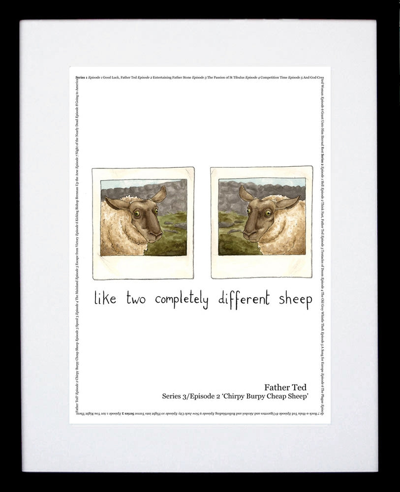 Father Ted - Series 3 Episode 2 - Sheep Black Frame