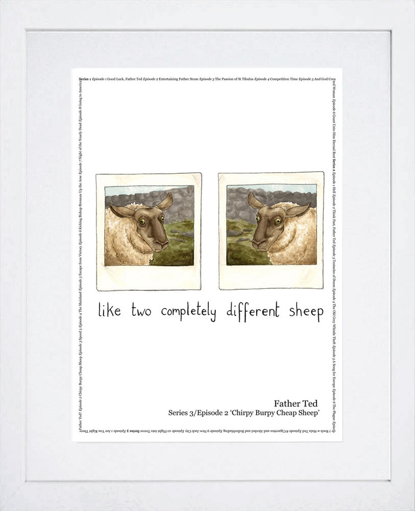Father Ted - Series 3 Episode 2 - Sheep-Standard-White Frame