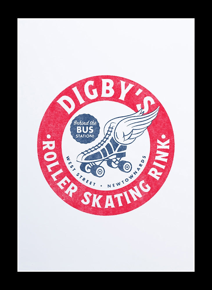 Digby's Roller Rink - Flat Black Frame