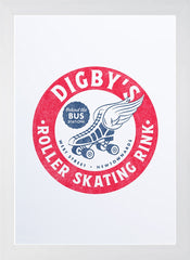 Digby's Roller Rink - Flat White Frame
