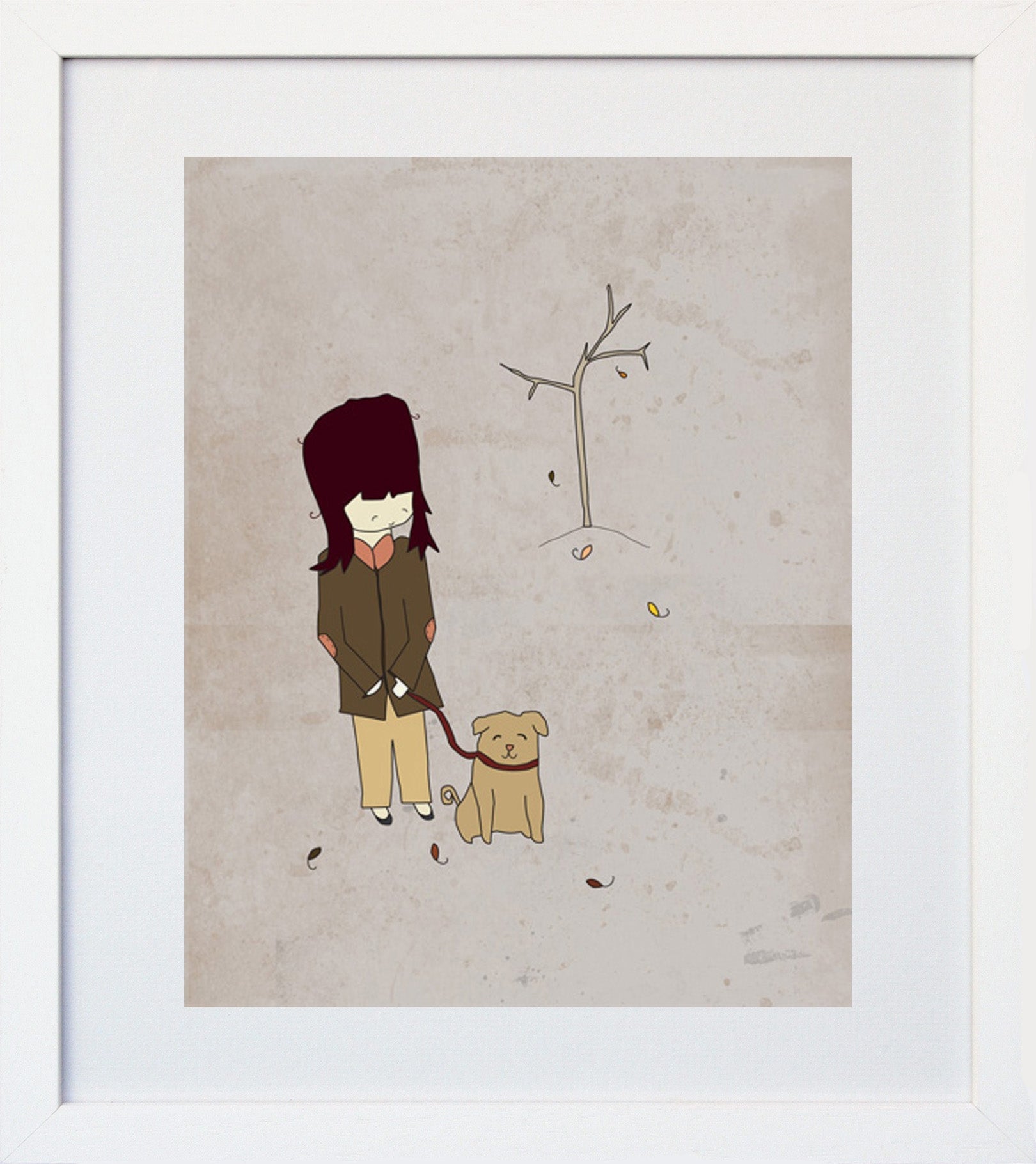 Dog Lover White Frame