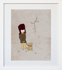 Dog Lover White Frame