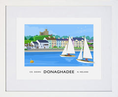 Co Down - Donaghadee Seafront Frame White 40x30 With Mount