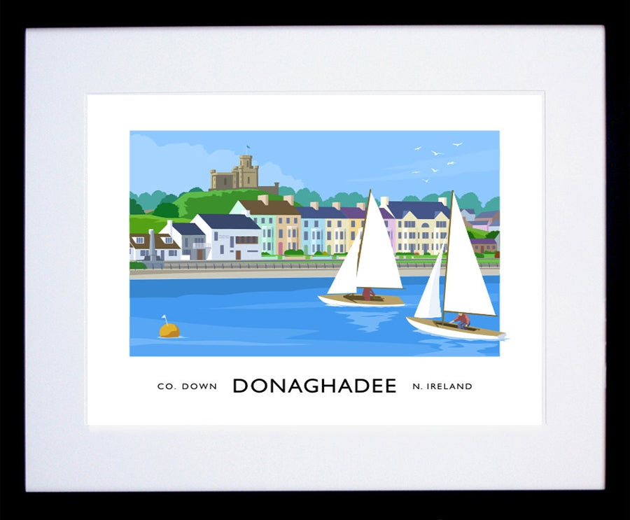 Co Down - Donaghadee Seafront Frame Black 40x30 With Mount