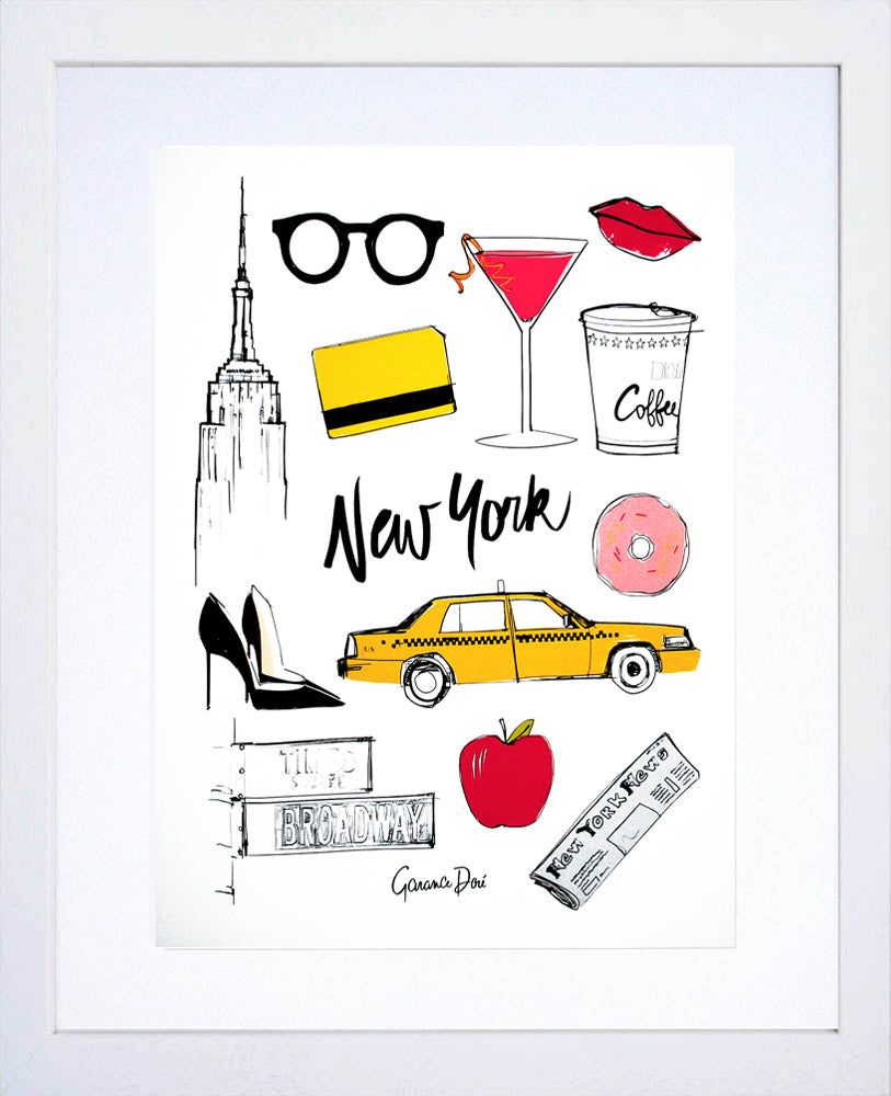 New York White Frame