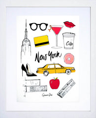 New York White Frame