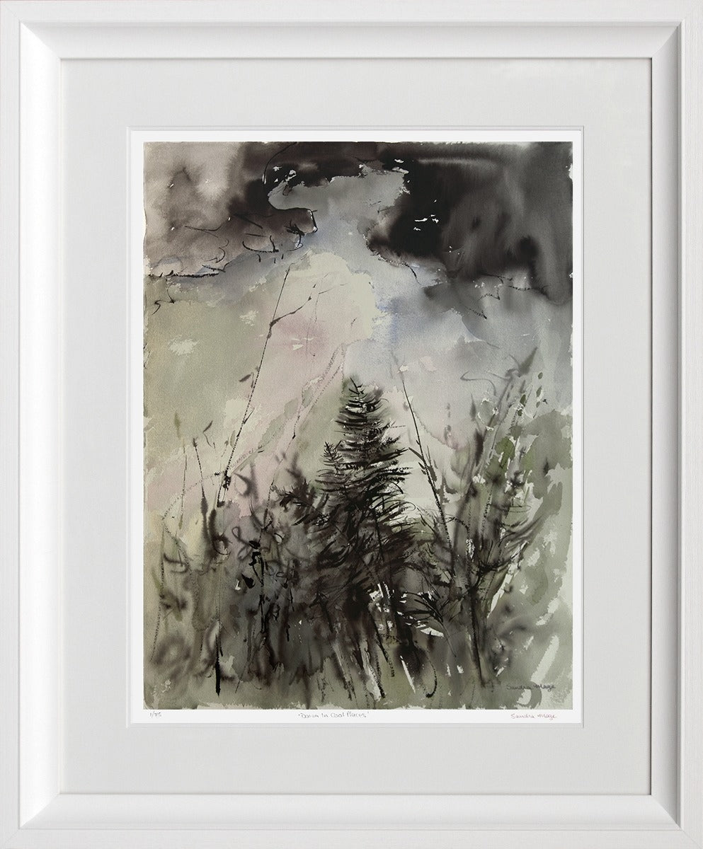 Print - Down In Dark Places Chunky White Frame