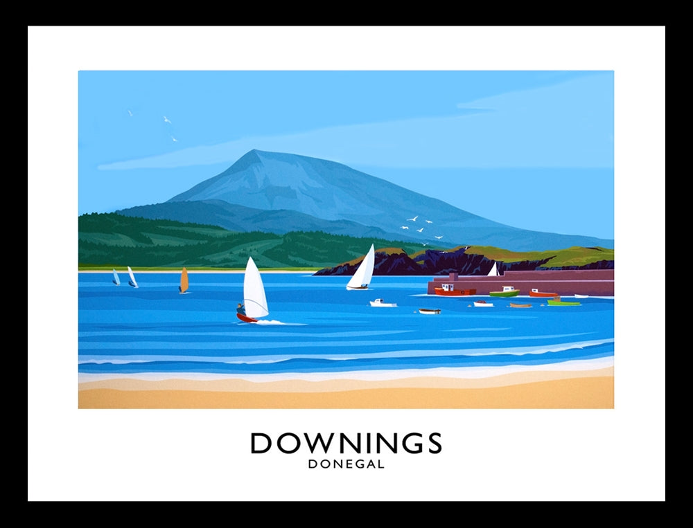 Co Donegal - Downings-70 x 50-Black Box Frame (No Mount)