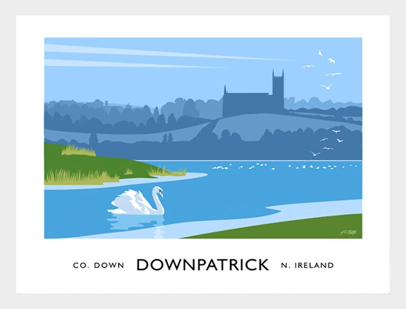 Co Down - Downpatrick Frame White 70x50