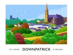 Co Down - Downpatrick Skyline-40 x 30-Unframed