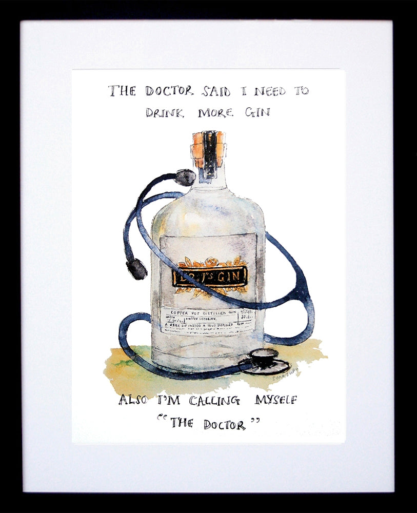 Drinks Gin - Dr. J's Black Frame