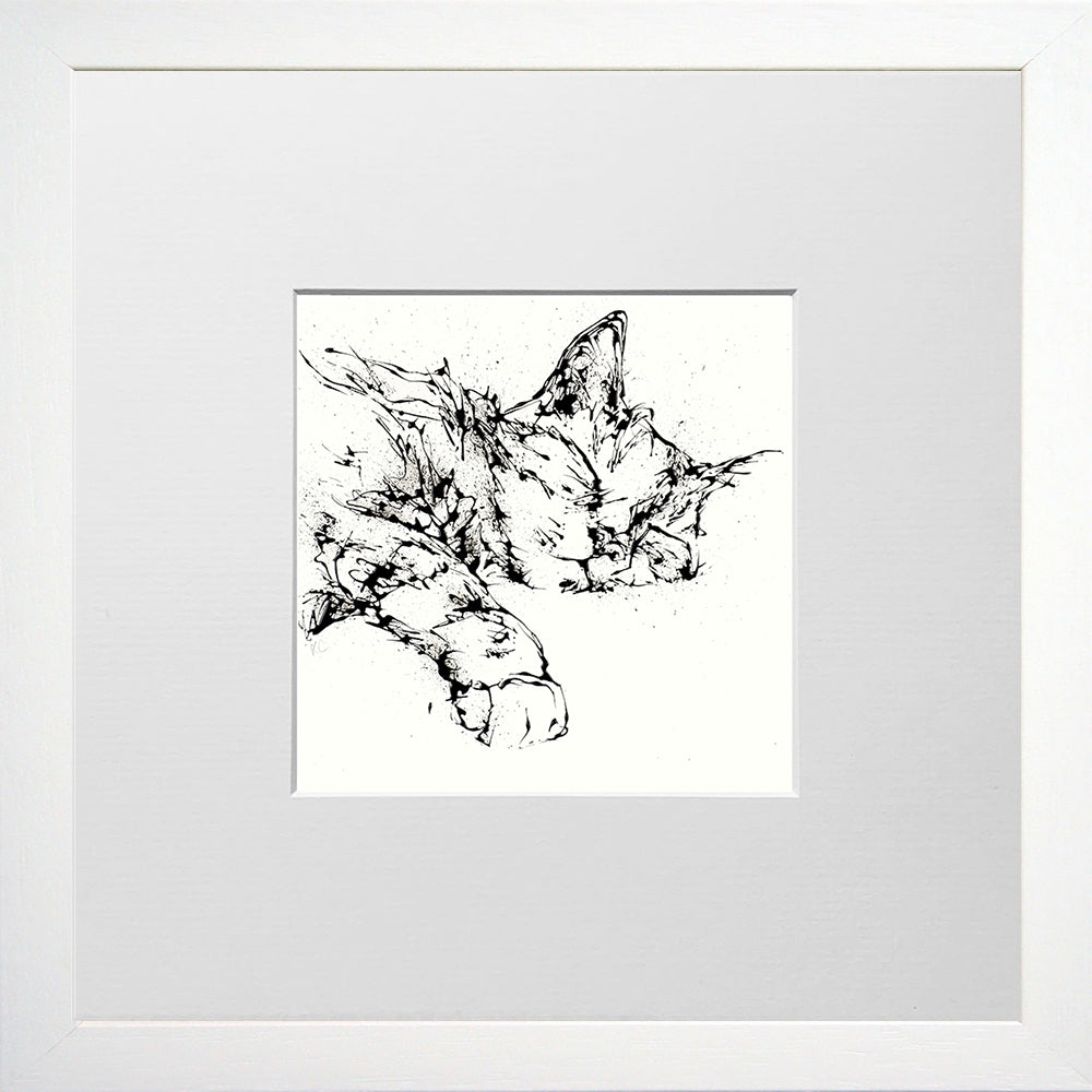 Print Open Edition Animals - Dreamer -12 x 12-Small Flat White Frame