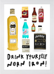 Drink Yourself Northern Ireland Flat White Frame