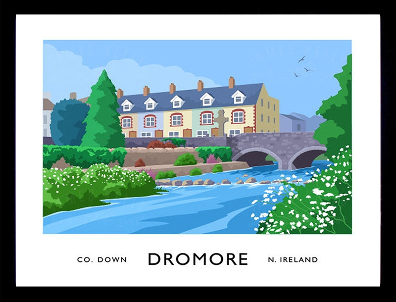 Co Down - Dromore Frame Black 40x30 No Mount