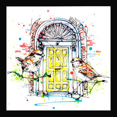 Print Open Edition Landscapes - Dublin Doors-30 x 30-Black Box Frame (No Mount)