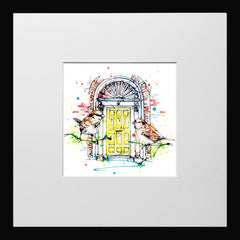 Print Open Edition Landscapes - Dublin Doors-12 x 12-Small Flat Black Frame