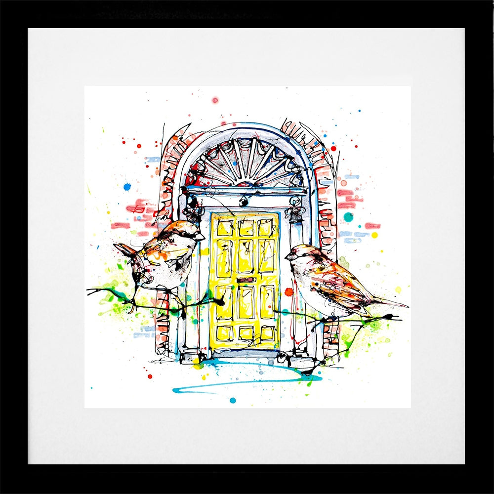 Print Open Edition Landscapes - Dublin Doors-30 x 30-Black Box Frame (With Mount)