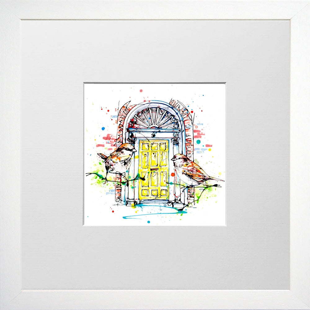 Print Open Edition Landscapes - Dublin Doors-12 x 12-Small Flat White Frame