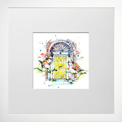 Print Open Edition Landscapes - Dublin Doors-12 x 12-Small Flat White Frame
