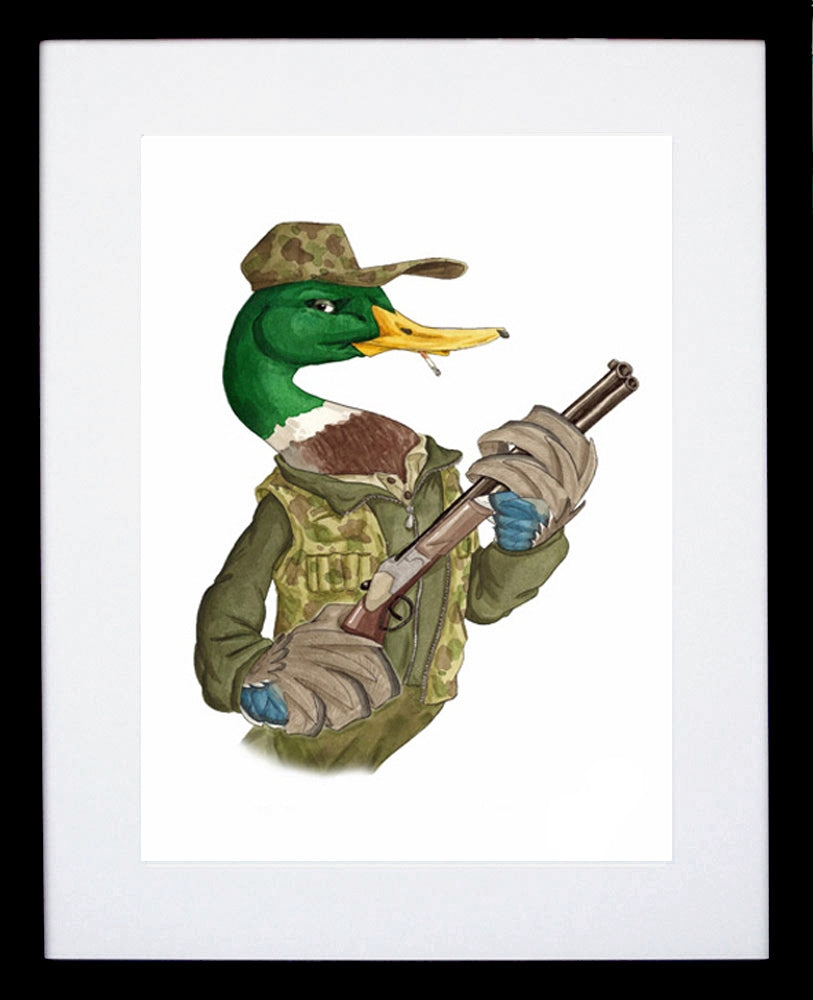 Animals - Duck Black Frame